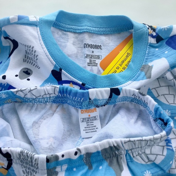 NWT Gymboree Blue Winter Animal Pajamas - Picture 4 of 4